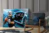 Carolina Panthers Glass Wall Art by Insigneart USA
