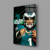 Jalen Hurts Glass Wall Art by Insigneart USA
