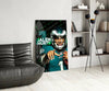 Jalen Hurts Glass Wall Art by Insigneart USA