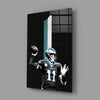 Carson Wentz Glass Wall Art by Insigneart USA