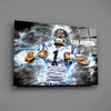 Cam Newton Glass Wall Art by Insigneart USA