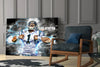 Cam Newton Glass Wall Art by Insigneart USA