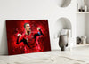 Christiano Ronaldo Glass Wall Art by Insigneart USA