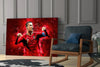 Christiano Ronaldo Glass Wall Art by Insigneart USA
