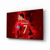 Christiano Ronaldo Glass Wall Art by Insigneart USA