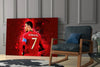 Christiano Ronaldo Glass Wall Art by Insigneart USA