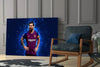 Messi Glass Wall Art by Insigneart USA