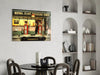 Marilyn Elvis Humphrey - Retro Gas Station Glass Wall Art by Insigneart USA