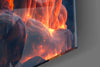 Fire Lion Glass Wall Art by Insigneart USA
