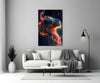 Fire Lion Glass Wall Art by Insigneart USA
