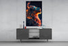 Fire Lion Glass Wall Art by Insigneart USA