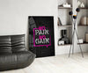 No Pain No Gain Glass Wall Art by Insigneart USA