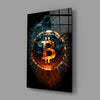 Bitcoin Glass Wall Art by Insigneart USA