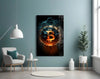 Bitcoin Glass Wall Art by Insigneart USA