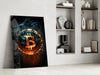 Bitcoin Glass Wall Art by Insigneart USA