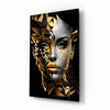 Golden Face Glass Wall Art by Insigneart USA