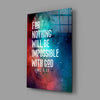 Nothing Impossible Glass Wall Art by Insigneart USA