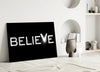 Believe Glass Wall Art by Insigneart USA