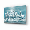 White Horses Glass Wall Art by Insigneart USA