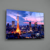 Tokyo Tower Twilight Glass Wall Art by Insigneart USA