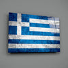 Flag of Greece Glass Wall Art by Insigneart USA