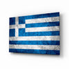 Flag of Greece Glass Wall Art by Insigneart USA
