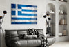 Flag of Greece Glass Wall Art by Insigneart USA