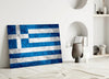 Flag of Greece Glass Wall Art by Insigneart USA