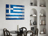 Flag of Greece Glass Wall Art by Insigneart USA