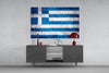 Flag of Greece Glass Wall Art by Insigneart USA