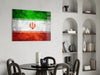 Flag of Iran Glass Wall Art by Insigneart USA