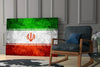 Flag of Iran Glass Wall Art by Insigneart USA