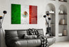 Flag of Mexico Glass Wall Art by Insigneart USA