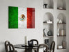 Flag of Mexico Glass Wall Art by Insigneart USA