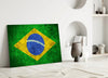 Flag of Brasil Glass Wall Art by Insigneart USA