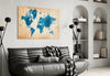 World Map Glass Wall Art by Insigneart USA
