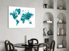 World Map Glass Wall Art by Insigneart USA