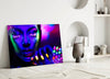 Neon Woman Glass Wall Art by Insigneart USA