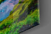 Kirkjufellsfoss Waterfall and View Glass Wall Art by Insigneart USA