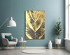 Golden Leaf Glass Wall Art by Insigneart USA