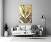 Golden Leaf Glass Wall Art by Insigneart USA