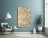 Golden Waves Glass Wall Art by Insigneart USA