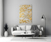 Golden Waves Glass Wall Art by Insigneart USA