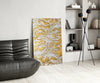 Golden Waves Glass Wall Art by Insigneart USA