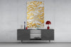 Golden Waves Glass Wall Art by Insigneart USA