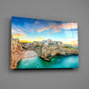 Cliff Village Coastal Glass Wall Art by Insigneart USA