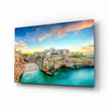 Cliff Village Coastal Glass Wall Art by Insigneart USA