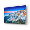 Santorini Glass Wall Art by Insigneart USA