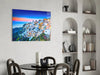 Santorini Glass Wall Art by Insigneart USA
