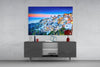 Santorini Glass Wall Art by Insigneart USA